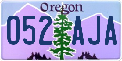 OR license plate 052AJA