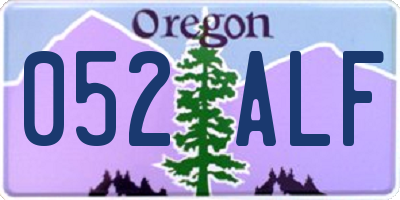 OR license plate 052ALF