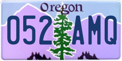 OR license plate 052AMQ