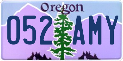 OR license plate 052AMY
