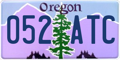 OR license plate 052ATC