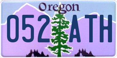 OR license plate 052ATH