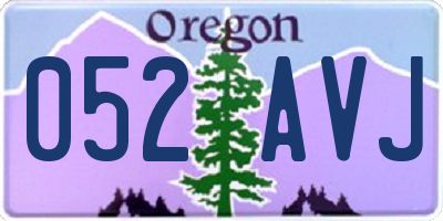 OR license plate 052AVJ