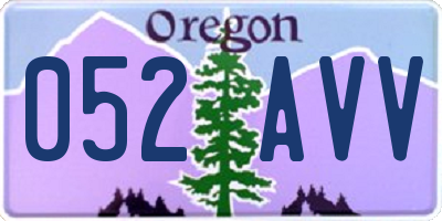 OR license plate 052AVV