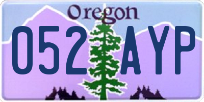 OR license plate 052AYP