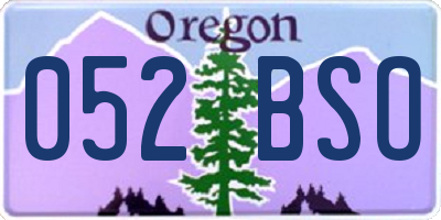 OR license plate 052BSO