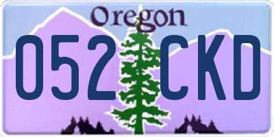 OR license plate 052CKD