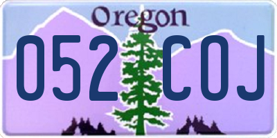 OR license plate 052COJ