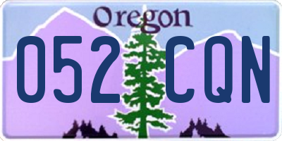 OR license plate 052CQN