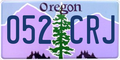 OR license plate 052CRJ