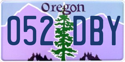 OR license plate 052DBY