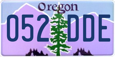 OR license plate 052DDE