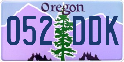 OR license plate 052DDK