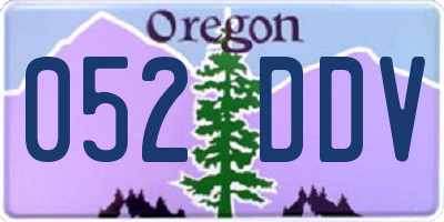 OR license plate 052DDV
