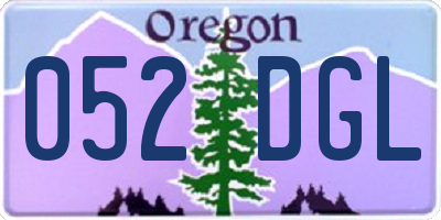 OR license plate 052DGL