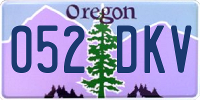 OR license plate 052DKV