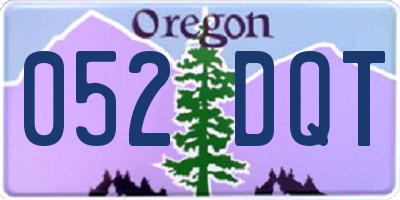 OR license plate 052DQT