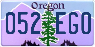 OR license plate 052EGO