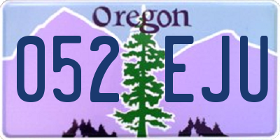 OR license plate 052EJU