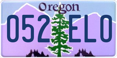 OR license plate 052ELO