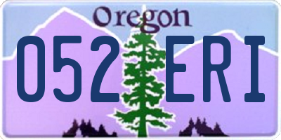 OR license plate 052ERI
