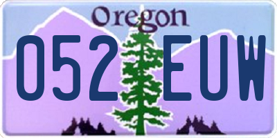 OR license plate 052EUW