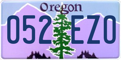OR license plate 052EZO