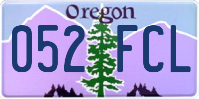 OR license plate 052FCL