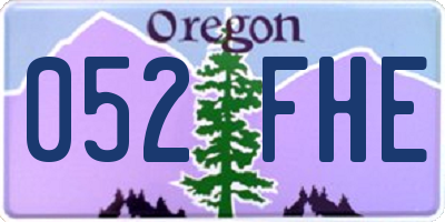 OR license plate 052FHE