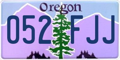 OR license plate 052FJJ