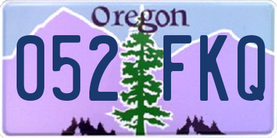 OR license plate 052FKQ