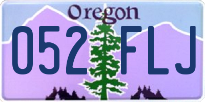 OR license plate 052FLJ