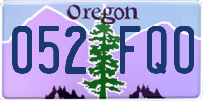 OR license plate 052FQO