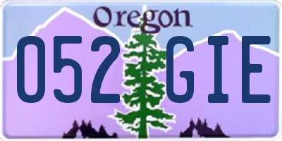 OR license plate 052GIE