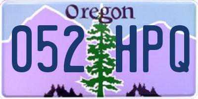 OR license plate 052HPQ