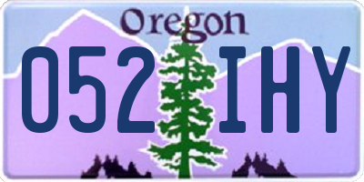OR license plate 052IHY