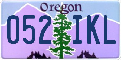 OR license plate 052IKL