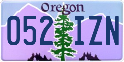 OR license plate 052IZN