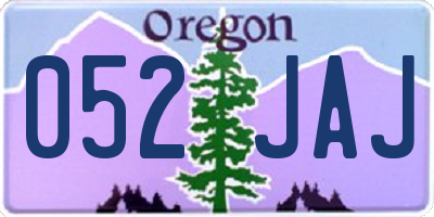 OR license plate 052JAJ