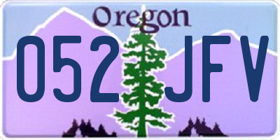 OR license plate 052JFV