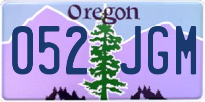 OR license plate 052JGM