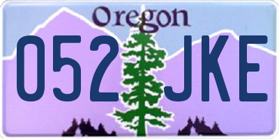 OR license plate 052JKE