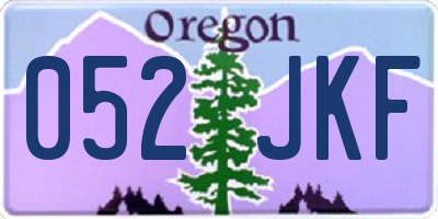 OR license plate 052JKF
