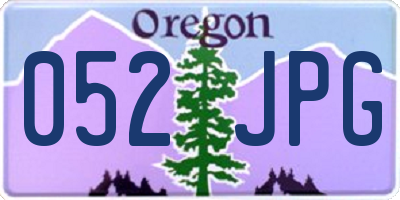 OR license plate 052JPG