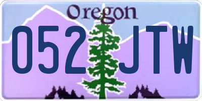 OR license plate 052JTW