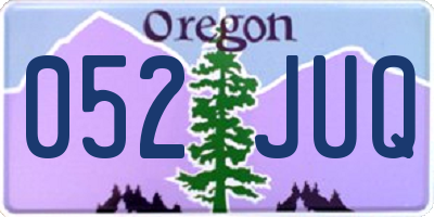 OR license plate 052JUQ