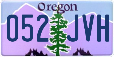 OR license plate 052JVH