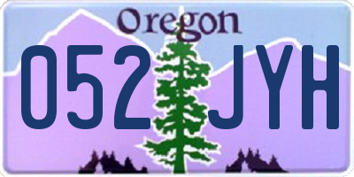 OR license plate 052JYH