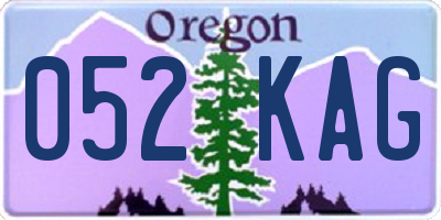 OR license plate 052KAG