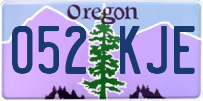 OR license plate 052KJE
